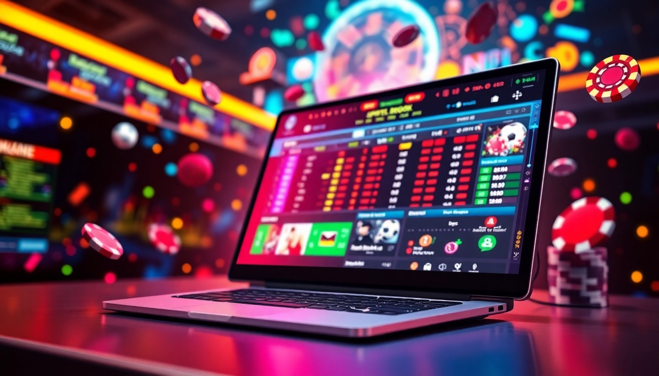 Digital sportsbook and casino platform with betting odds and gaming elements