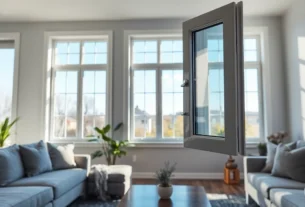 Browse window replacement companies delivering energy-efficient bay windows in a modern home
